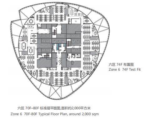上海中心大厦整层平面图